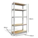thumbnail image 2 of Estante Rack De Metal Galvanizado 180x90x40 Color Plateado, 2 of 7