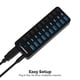 thumbnail image 3 of Hub USB SABRENT de 10 puertos y 60 W con interruptores de alimentación y LED HB-BU10, 3 of 7