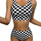 thumbnail image 2 of Conjunto de Bikini a Cuadros Cintura Alta multicolor, 2 of 5