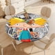 thumbnail image 4 of ¡Oye, Arnold!-theme Fitted Round Tablecloths Elastic Edged Table Covers Waterproof Table Cloth for Kitchen Holiday Party Tables Decor 150cm, 4 of 6