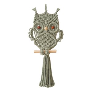 Magideal - Tapiz De Macramé De Búho Tejido A Mano, Adorno Nórdico Para Colgar En La Pared, Tapiz Bohemio Tejido Para Decoración Del Hogar, Dormitorio Y Habitació Verde