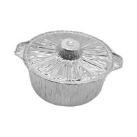 Magideal - Olla Para Carne, Olla De Papel De Aluminio, Sartén Para Pastel, Olla Caliente Con Tapa, Olla De Hojalata Para Hornear, Olla Caliente Para Acampar, Asa 209X179X79Cm