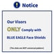 thumbnail image 2 of Visor Facial Azul Eagle 20x39 cm Pack de 3 (Visor Transparente), 2 of 6