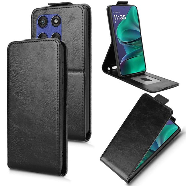 Funda tipo folio para Motorola Edge 60 Stylus con soporte magnético y protección para la cámara Negro