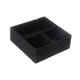 thumbnail image 4 of Paquete de 4 Cajas de Almacenamiento Tejidas, Contenedores Cúbicos, Organizador Multiusos, Divisor de Cajones, Organizador de Baño para Despensa Y Enc Negro, 4 of 5