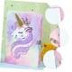 thumbnail image 3 of Diario de 3 piezas con candado, regalo para niñas, diario de peluche para niños, bloc de notas con patrón de unicornios, cuaderno infantil, línea, 3 of 7
