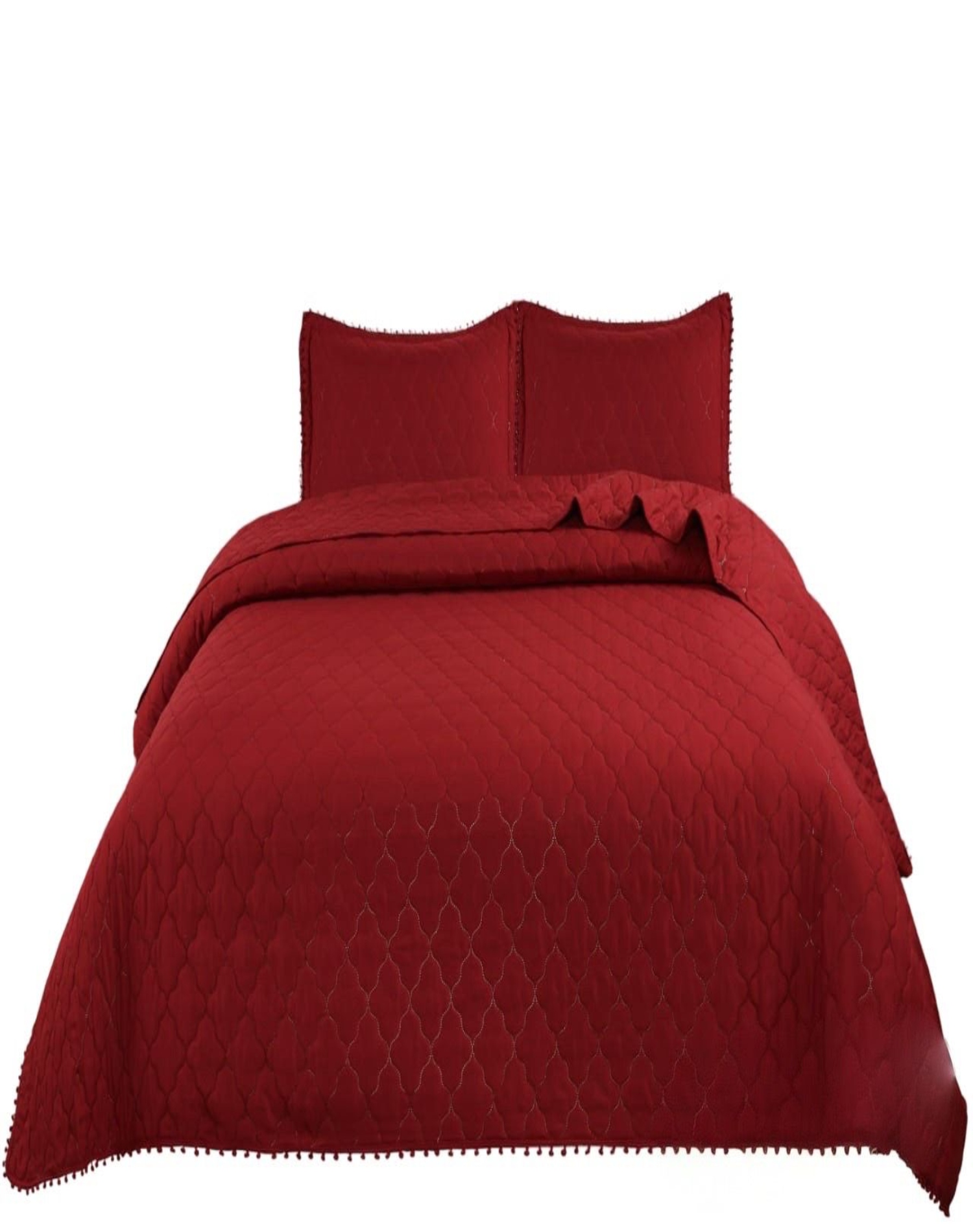 Genérico - Cubrecamas Quilt 2 Plazas Con Pompones C10