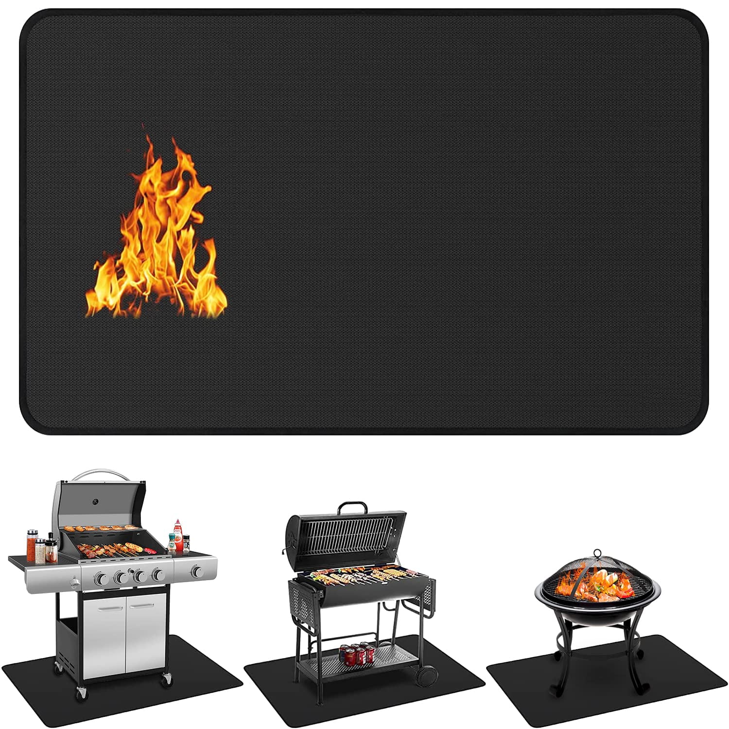 Protebox Alfombra Para Parrilla Ignífuga E Impermeable De 152 X 102 Cm