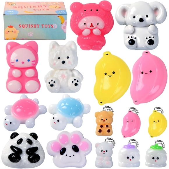 Pack 16 Taba Squishy Toys Antiestrés Fidget Portátil