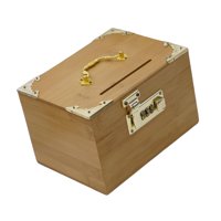 Bothyi - Hucha De Madera Vintage, Joyero, Caja De Almacenamiento Retro Para Decoración Del Hogar, Color Marrón Claro