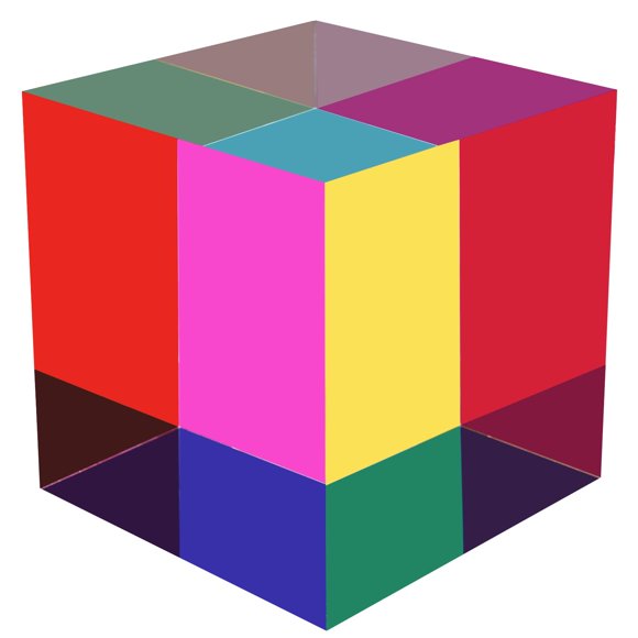 Cubo de Color ZhuoChiMall 10 cm CMY de Acrílico