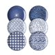 thumbnail image 1 of Platos de cena Selamica 25 cm, juego de 6, azul vintage, 1 of 7