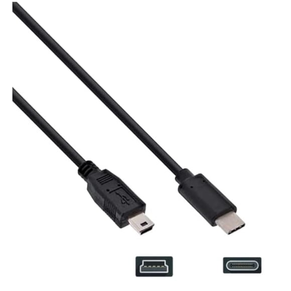 Cable de datos USB‑C a Mini‑B ienza de 91 cm para cámara
