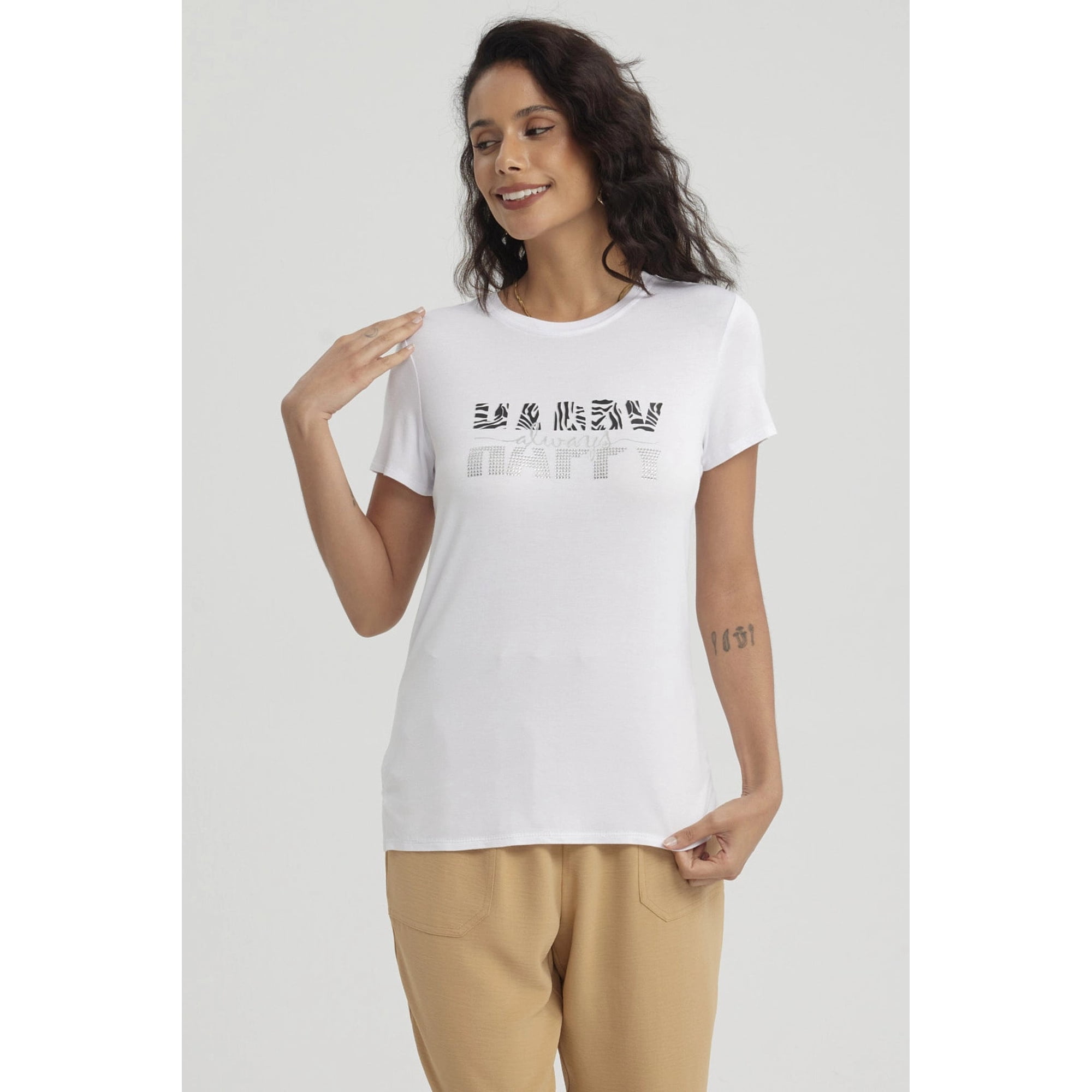 Fashionspark - Polera Mujer Estampado Blanco