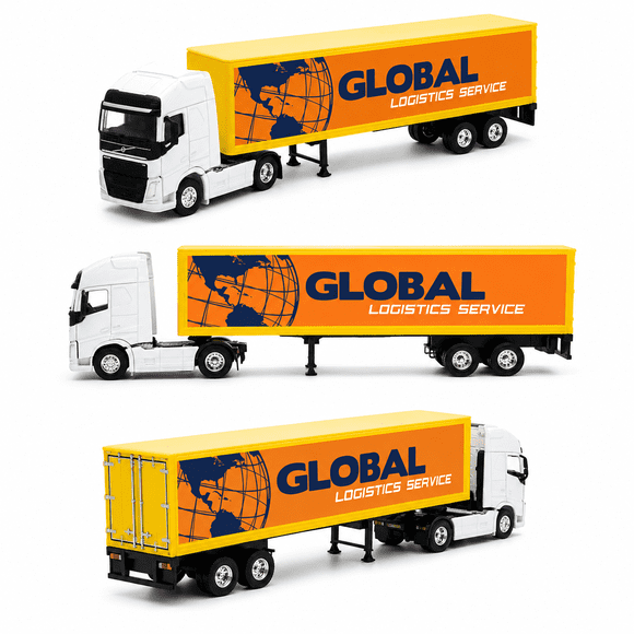 Camión Volvo Tractor Trailer Escala 1:64 - Welly