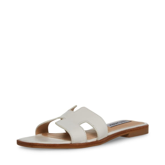 Sandalia Steve Madden Hadyn de piel blanca para mujer, talla 9.5