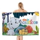 thumbnail image 1 of Canticos Toalla de playa de secado rápido con diseño temático, regalo para mujeres y niñas, ideal para cumpleaños, fans, amantes de la música, uso en la playa o al aire libre, 78 × 150 cm, 1 of 6