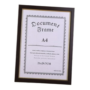Genérico - Tamaño A4 Certificado De Madera Diploma Foto Obra De Arte Cuadro Café