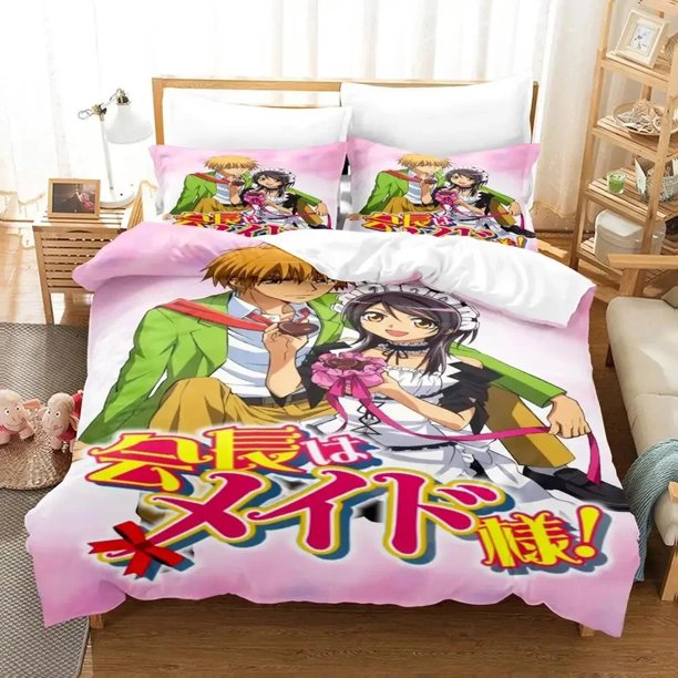 Maid Sama Misaki Bedding Set Duvet Cover Bed Set Quilt Cover Pillowcase Comforter Size Boys Adult Bedding Set A Bed Sheets