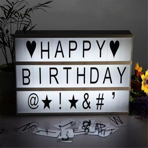 Ventitas Candy Bar - Caja De Luz Led Para Mensajes Letras Números Y Símbolos