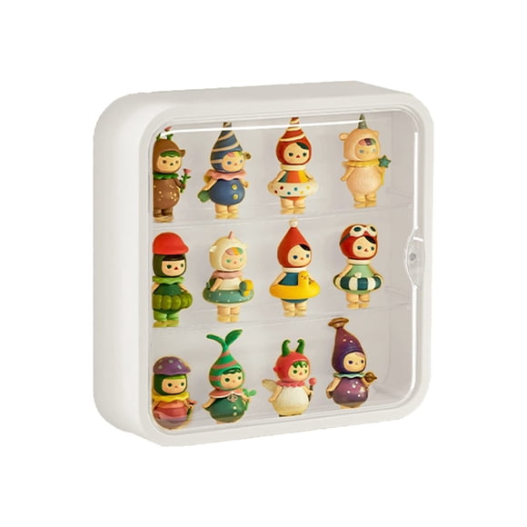 Vitrina WMM de acrílico transparente con puerta para figuras montada en la pared