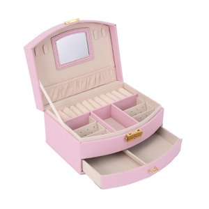 Ioensy - Joyero Portátil Organizador De Joyas De 2 Capas Para Pulseras, Collares Y Anillos