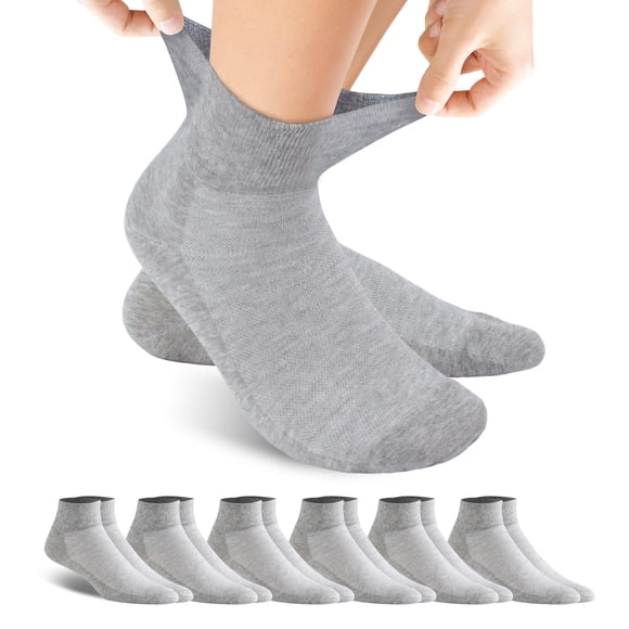 Calcetines Forcool Diabéticos de Tapa Suelta XL - 6 pares Gris