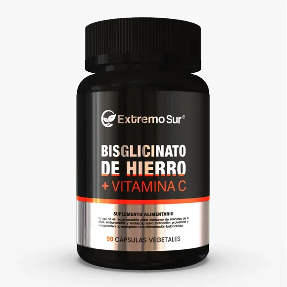 Bisglicinato de Hierro + Vitamina C 90 Capsulas