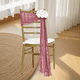 thumbnail image 3 of Xiao Hua Correa de Respaldo de Asiento Rosa Profundo -1 Pieza, Cinturón de Silla Preatado de 108.27 X 15.75 Pulgadas, Adecuado para Decoración de Silla de Iglesia Ceremonia de Boda en Jardín para, 3 of 7