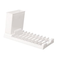 Magideal - Escurridor De Platos, Escurridor De Platos, Escurridor De Platos, Soporte Para Utensilios De Lavavajillas, Herramienta De Decoración De Cocina, Gran Capacidad, Multifuncional, Escurridor Blanco
