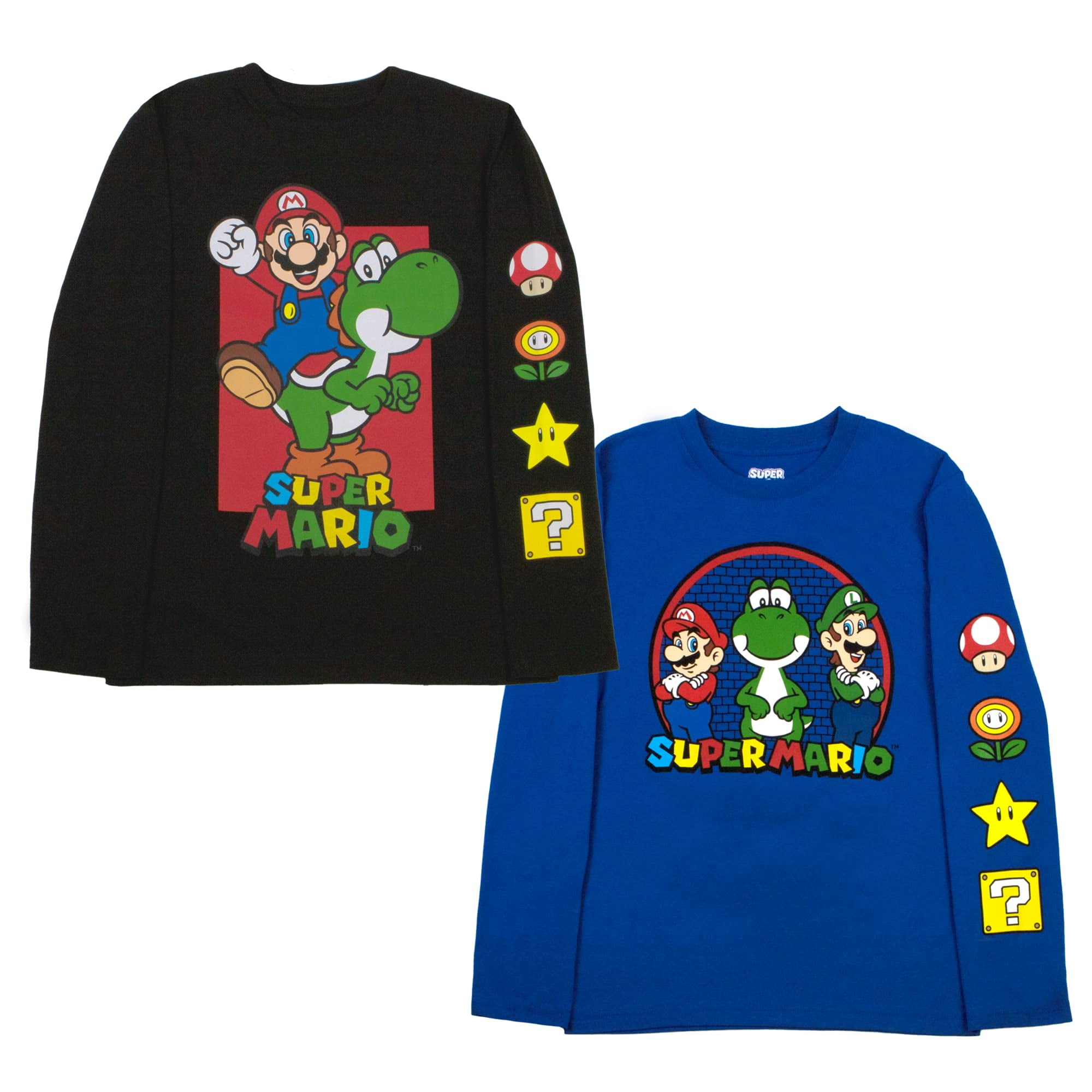 Camiseta Nintendo Kids Super Mario Bros Mario & Luigi Para Niños