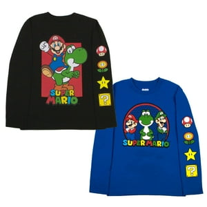 Camiseta Nintendo Kids Super Mario Bros Mario & Luigi Para Niños