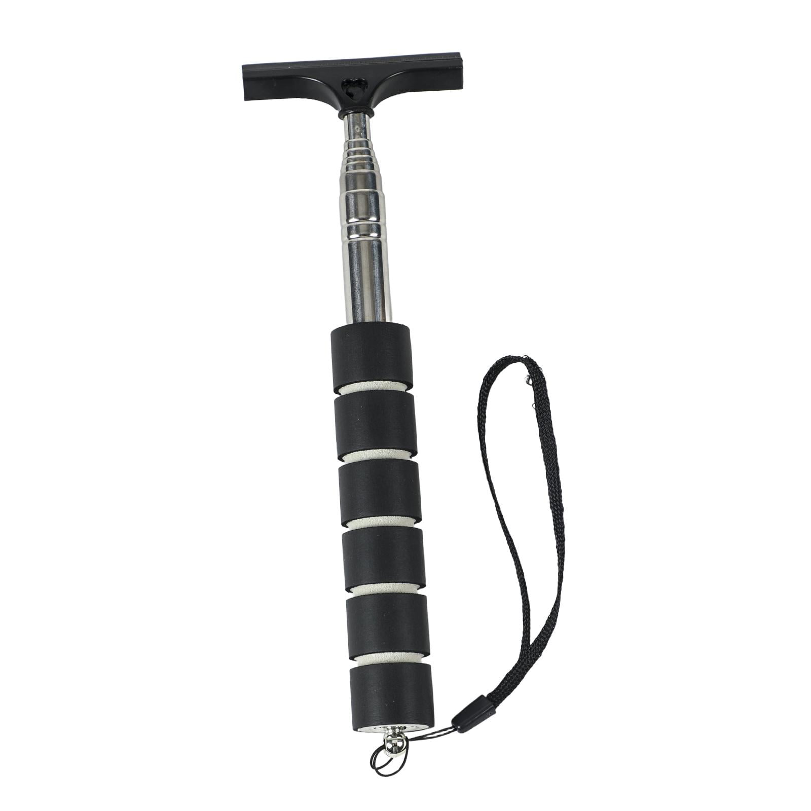 Ioensy - Limpiador De Escurridor De Espejo Automático, Mango Largo Para Limpiar Puerta De Cristal De Ducha, Color Negro