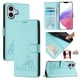 thumbnail image 1 of Funda tipo cartera FOXDOCK para iPhone 17 con soporte, ranuras, RFID, diseño de gato, 1 of 5