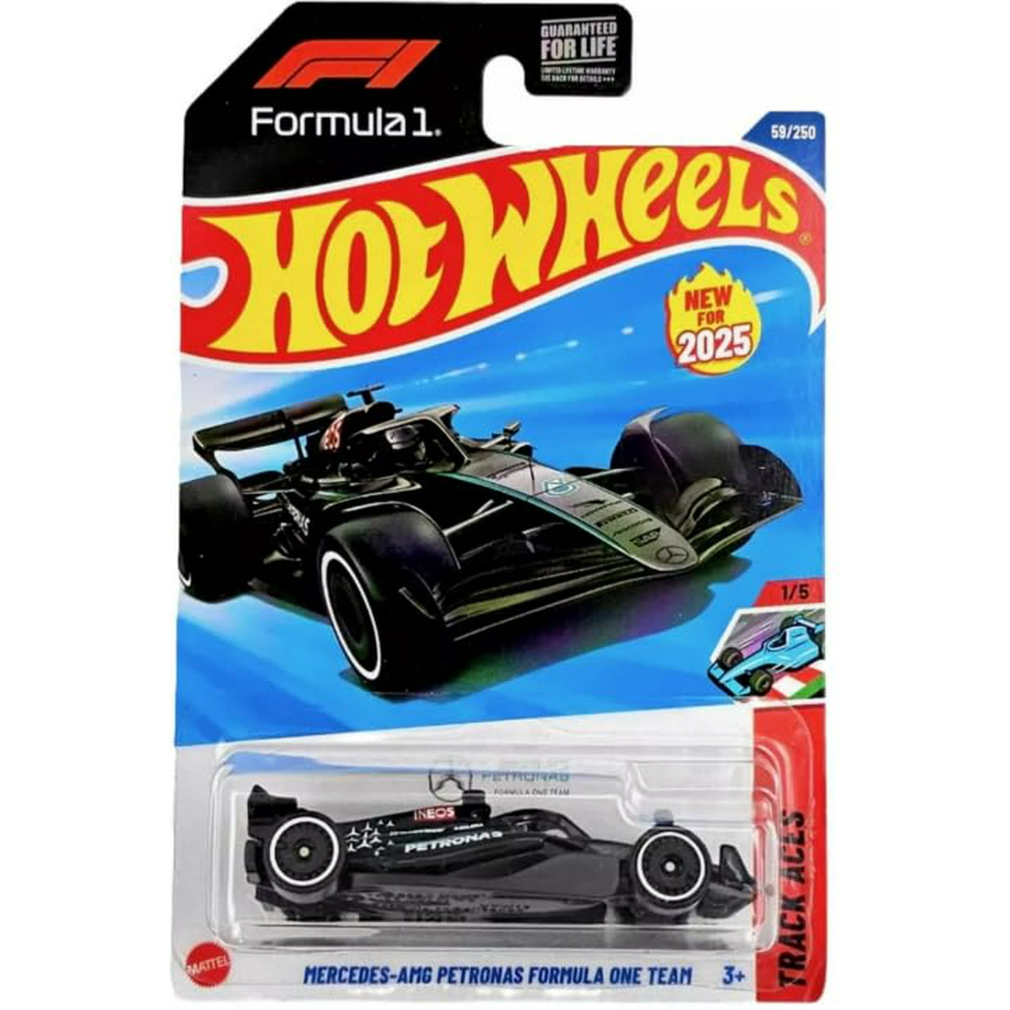 Mattel - Vehículo Fundido A Presión Hot Wheels, Mercedes-amg Petronas, Escala 1:64