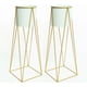 thumbnail image 1 of Set 2 Porta Maceteros Pedestal Igual Tamaño Blanco Dorados, 1 of 7