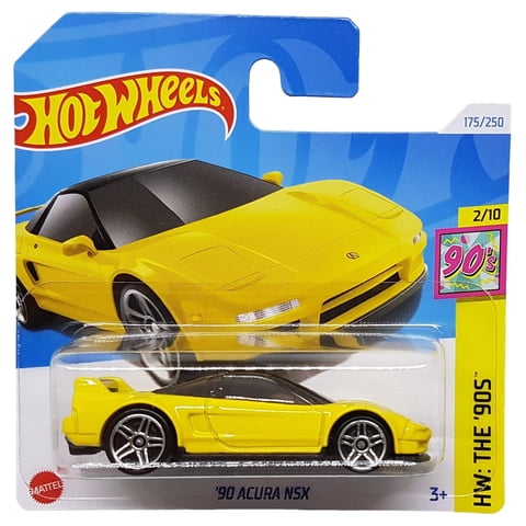 Auto Hot Wheels '90 Acura Nsx A Escala 1:64 Fundido A Presión, Amarillo