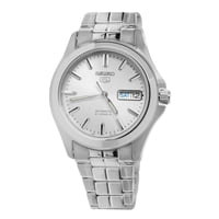 Seiko - Reloj Para Hombre 5 Automatic Snkk87 Con Esfera De Día Y Fecha Y Correa De Acero Inoxidable Plateado