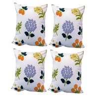 Genérico - Pack De 4 Fundas De Cojin Bordadas 45X45Cm Blanco 10