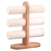 Magideal - Soporte De Exhibición De Joyería De , Soporte De Exhibición De Torre De Joyería Elegante Con Almacenamiento De Para Anillos, Pendie , Blanco