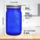 thumbnail image 2 of Frascos Mason Galssmagic de 950 ml, azules, paquete de 6, con tapas herméticas, 2 of 5