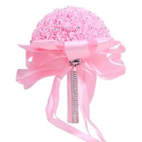 Magideal - De Boda Para Novia, Flores Artificiales, Accesorios De Boda, Ramo De Tiro De Boda Romántico, Ramo De Boda De Celebración Nupcial Para Vacaciones Rosa