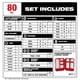 thumbnail image 3 of Juego de brocas Milwaukee Shockwave Impact Duty 80 piezas X3, 3 of 5