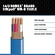 thumbnail image 3 of Cable eléctrico Southwire NM-B 14-3 de 76 m, 600 V, azul, 3 of 5