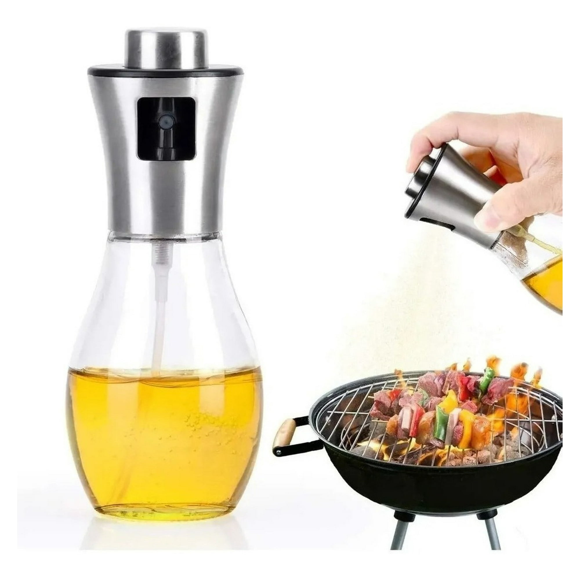 Genérico - Dispensador Spray Rociador Aceite Vinagre Vidrio Xl 200 Ml