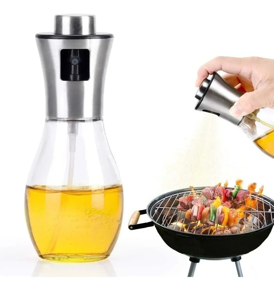 Genérico - Dispensador Spray Rociador Aceite Vinagre Vidrio Xl 200 Ml