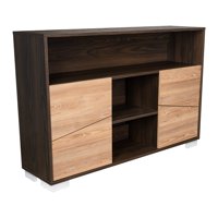 Fmfurniture - Arrimo 2 Puertas Y 1 Repisa Fm-006O - Café Oscuro Y Café Blanco