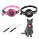 thumbnail image 1 of Collar de Rastreo para Gatos Uxcell, 8.7"-13.4" Collar Reflectante de Rastreo para Gatos con Cierre de Seguridad, Soporte de Cuero para Rastreador y Campana, (2 Piezas, Negro/Rosa Rojo), 1 of 7