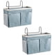 thumbnail image 1 of Organizador colgante para almacenamiento de cama, paquete de 2, organizador para literas, dormitorio, barandillas para cama de hospital, cama de bebé (gris y azul), 1 of 4