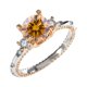 thumbnail image 1 of Anillos de Moissanita de Oro Blanco de 18K de 2 Uds para Mujer Regalo Color D Claridad VVS1 Anillos de Diamante Anillo de Plata Esterlina S925 Joyería Anillos de Compromiso de Moissanita con, 1 of 8